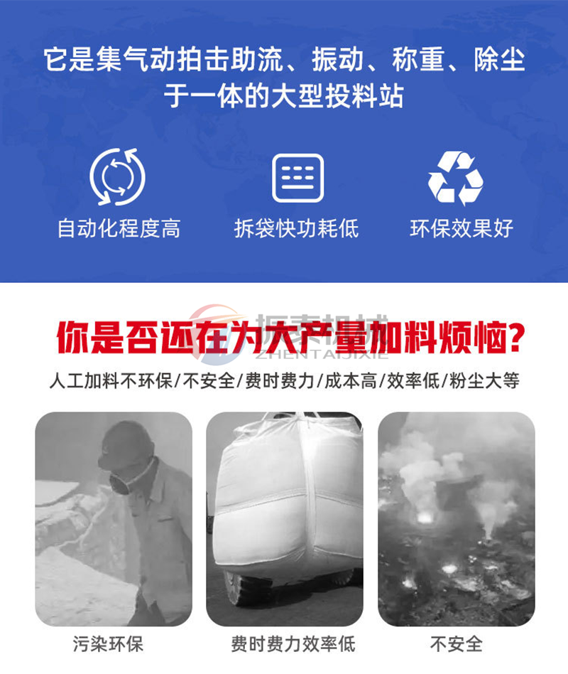 工業(yè)廢鹽噸袋拆包機(jī)優(yōu)勢特點(diǎn)